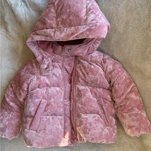 Velvet pink winter jacket